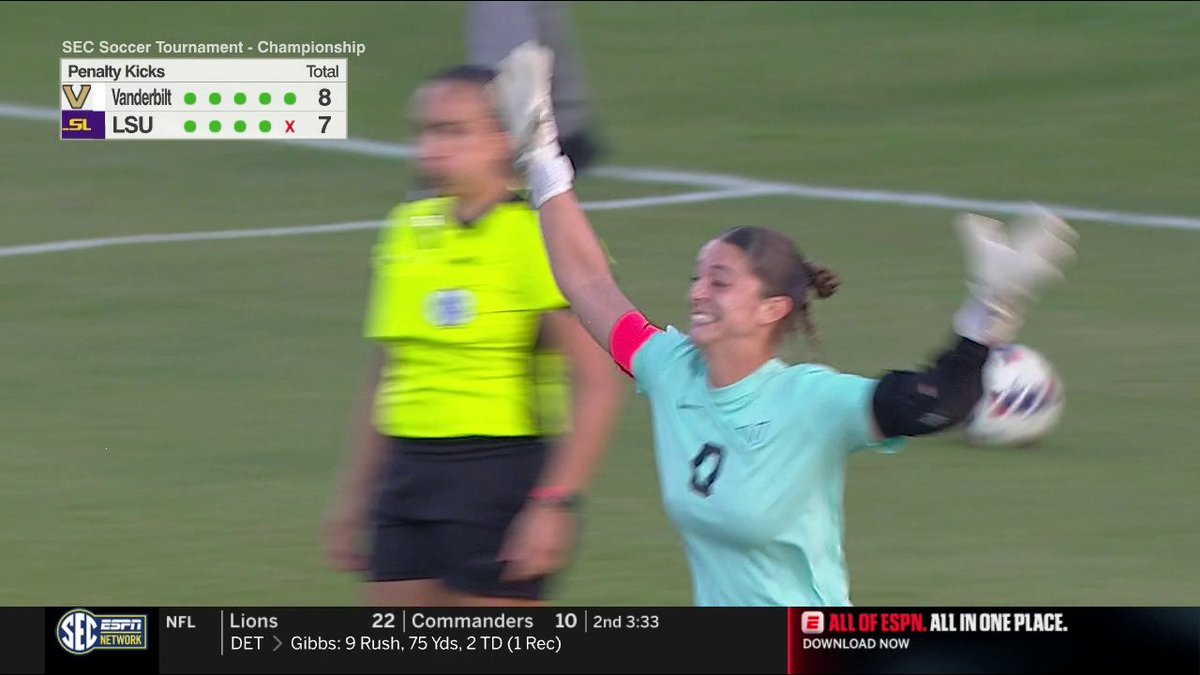 SARA WOJDELKO WITH THE STOP ❌ Vanderbilt Soccer WINS THE SEC TOURNAMENT TITLE 🏆