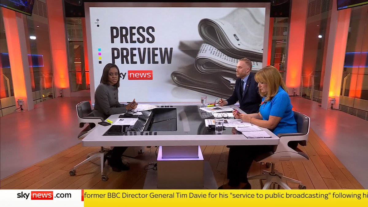 What's on Monday's front pages? 📰 Gillian Joseph is joined by broadcaster and commentator Matthew Stadlen and writer and broadcaster Angela Epstein for a first look at tomorrow's top stories. #PressPreview 👉 📺 Sky 501, Virgin 602, Freeview 233 and YouTube