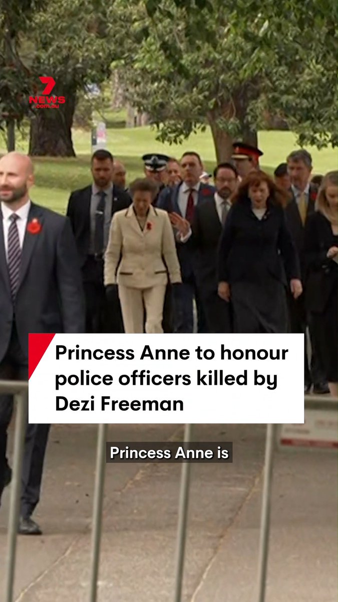 Princess Anne will pay tribute to the two police officers killed by Dezi Freeman at the Police Memorial in Melbourne this morning. #princessanne #melbourne #police #policememorial #memorial