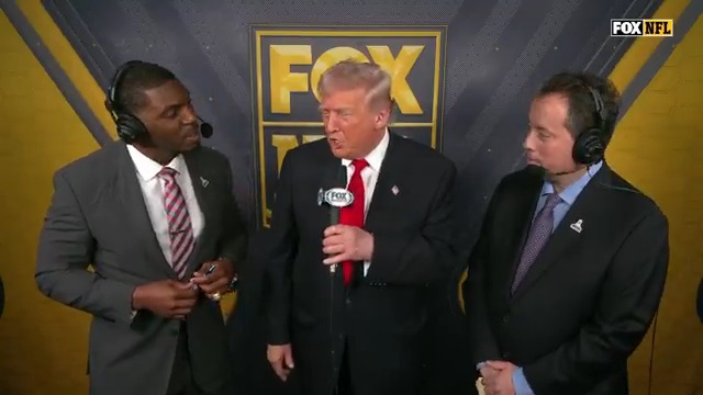 .Donald J. Trump joined Kenny Albert and Jonathan Vilma in the broadcast booth during tonight’s Lions vs Commanders game in Washington, D.C. The White House
