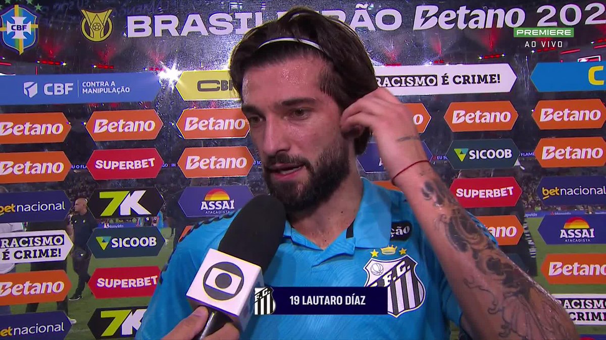 “A gente não pode permitir que tomemos gols com erros assim e não podemos mais perder assim.” 🎙️ Lautaro Díaz, após Flamengo 3x2 Santos. 🎥 Premiere | ge