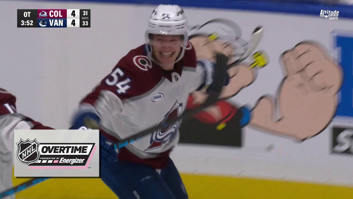 GAVIN BRINDLEY IS YOUR OT HERO!! 😱 The Colorado Avalanche win it in Energizer overtime!