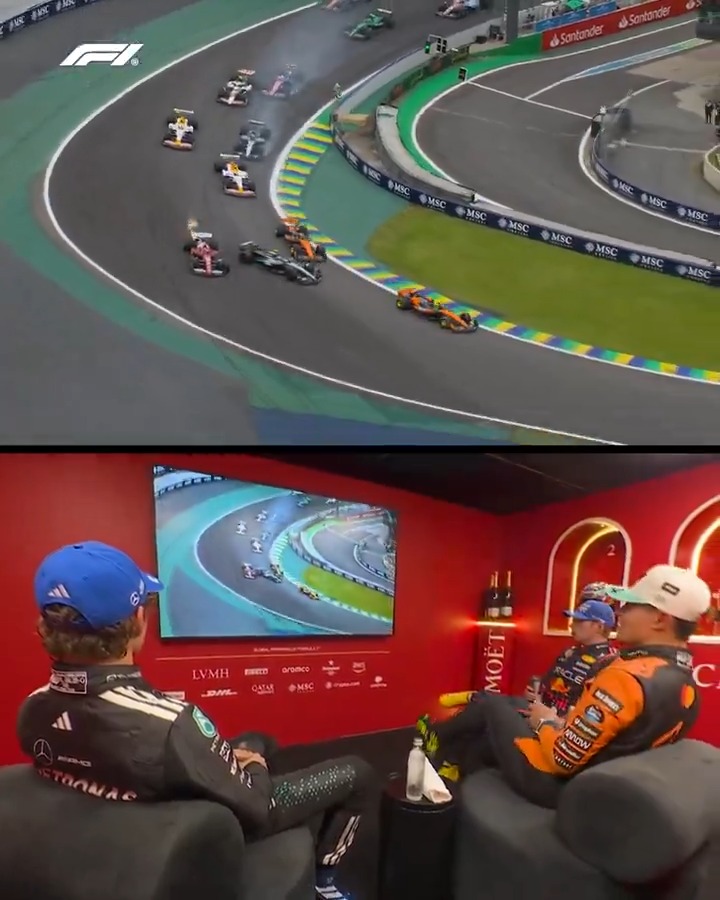 The Cooldown Room: São Paulo edition 🇧🇷 Gabi's heartbreak and that crazy restart 💔😮 #F1 #BrazilGP