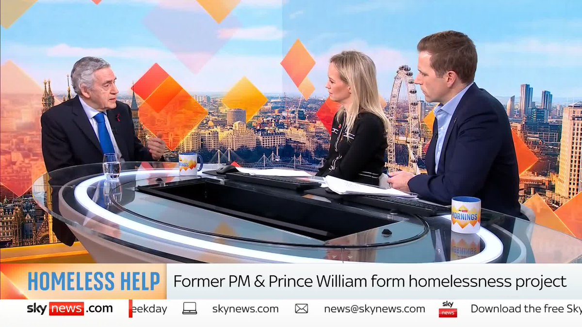 🗣️ '170,000 children are homeless in England, and 200,000 in the whole of the UK' Former Prime Minister Gordon Brown spoke to Sophy Ridge about his work with Prince William to help end homelessness
