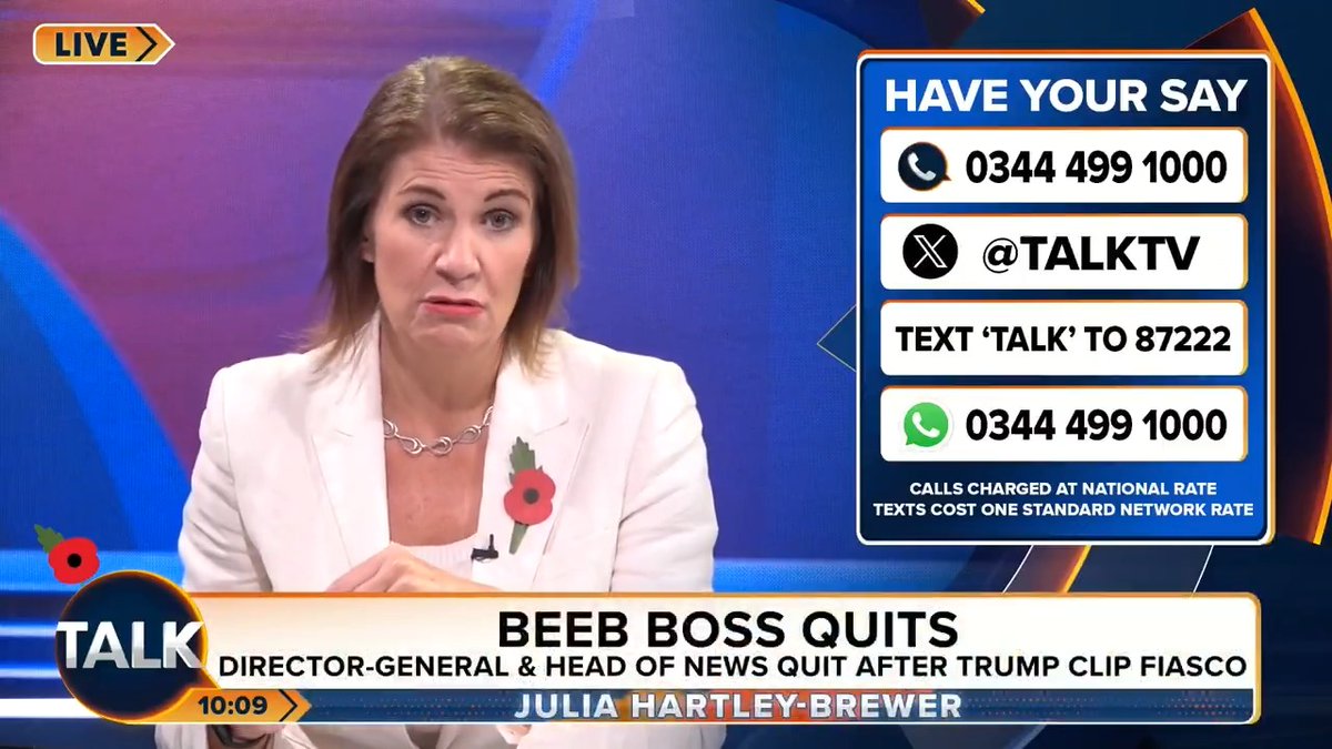 "There isn't a single person at the BBC who has got a bleedin' clue just how serious the rot is. If you don't realise how biased your organisation is, then you've got a problem." Julia Hartley-Brewer's scathing message to BBC executives and journalists. Julia Hartley-Brewer