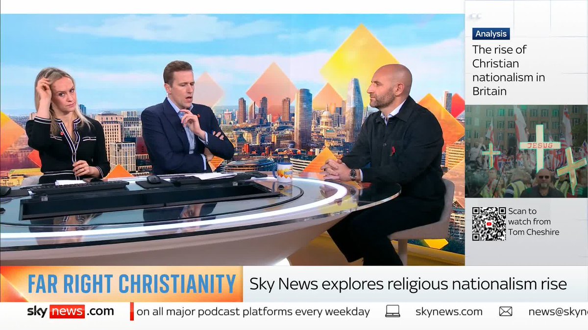 ‘FAR RIGHT CHRISTIANITY’ 🙈 “Religion at a Tommy Robinson rally. How do we know what someone’s motivations are… carrying a cross, or saying the Lord’s Prayer?” Goodness me. Maybe to protect themselves from the demonic takedown of the West?