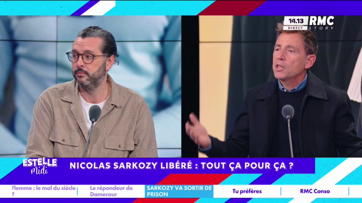 👮♂️ Nicolas Sarkozy libéré 🎙️ Daniel Riolo : "Qu'est-ce que ça a changé et ça a donné au fond, à la France, que cet homme-là aille dormir 3 semaines en taule ? Honnêtement ?! À part certains qui ont bu du champagne pendant 3 semaines..." #EstelleMidi
