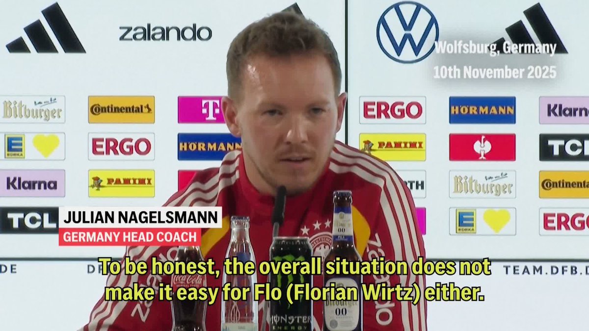 "The whole club (Liverpool) is not as stable this year" 🔴 "Liverpool could also help him by scoring some of the chances he creates" Germany boss Julian Nagelsmann defends Florian Wirtz after a difficult start to his time at Liverpool.
