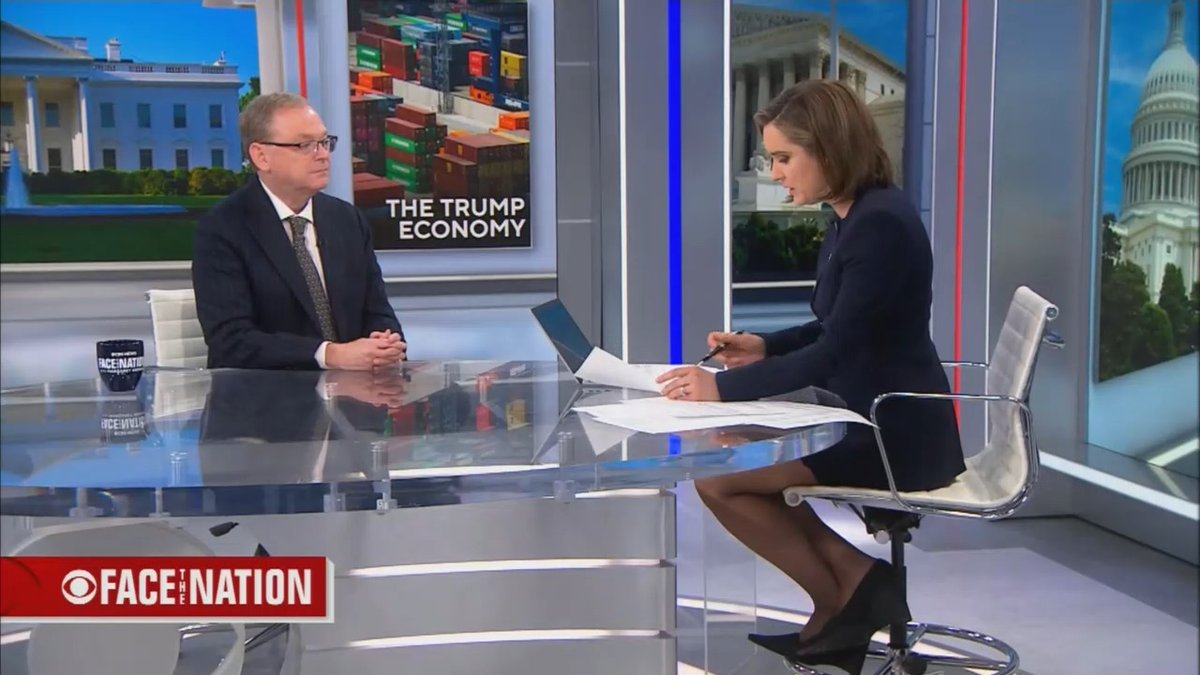 Q: I'm sure you know the Consumer Price Index showed grocery prices are up nearly 3% in September. Do you dispute that? Top Trump econ advisor: Grocery prices are actually down significantly under Trump