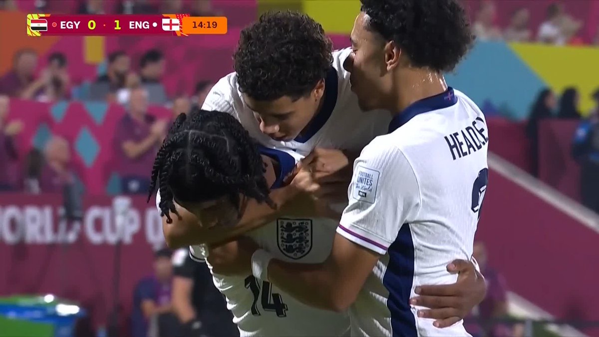 A brilliant Reigan Heskey goal puts our #YoungLions 1-0 up! ✨