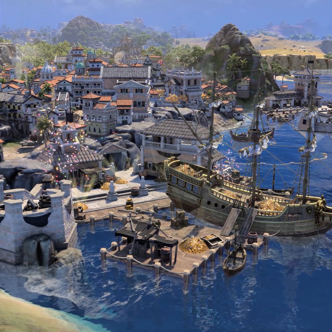 A Pirate's delight. Build Havana Harbor to instantly unlock Treasure Convoys in your Settlement!