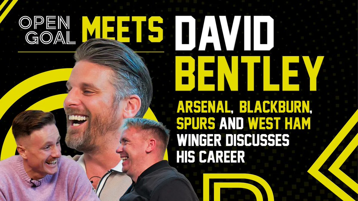 ๐ Open Goal Meetsโฆ David Bentley! ๐ฅ You wonโt want to miss this one! ๐คฃ ๐๏ธ Bentley joined Si Ferry & Slaney for a great chat about coming through the ranks at Arsenal battling Vieira, and his time at Tottenham Hotspur and Blackburn Rovers โช๏ธ๐ต ๐ Watch Here: