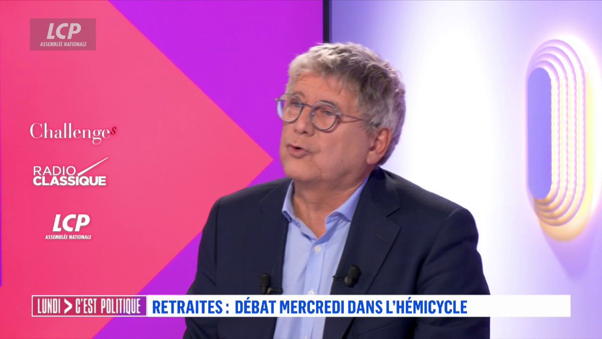 "Nous voulons revenir tout de suite à la retraite à 62 ans" et "au bout de deux, trois ans, (...) revenir vers la retraite à 60 ans", explique Eric Coquerel, qui ajoute : "C'était aussi le programme du PS", dans le cadre du Nouveau front populaire. #LCPol