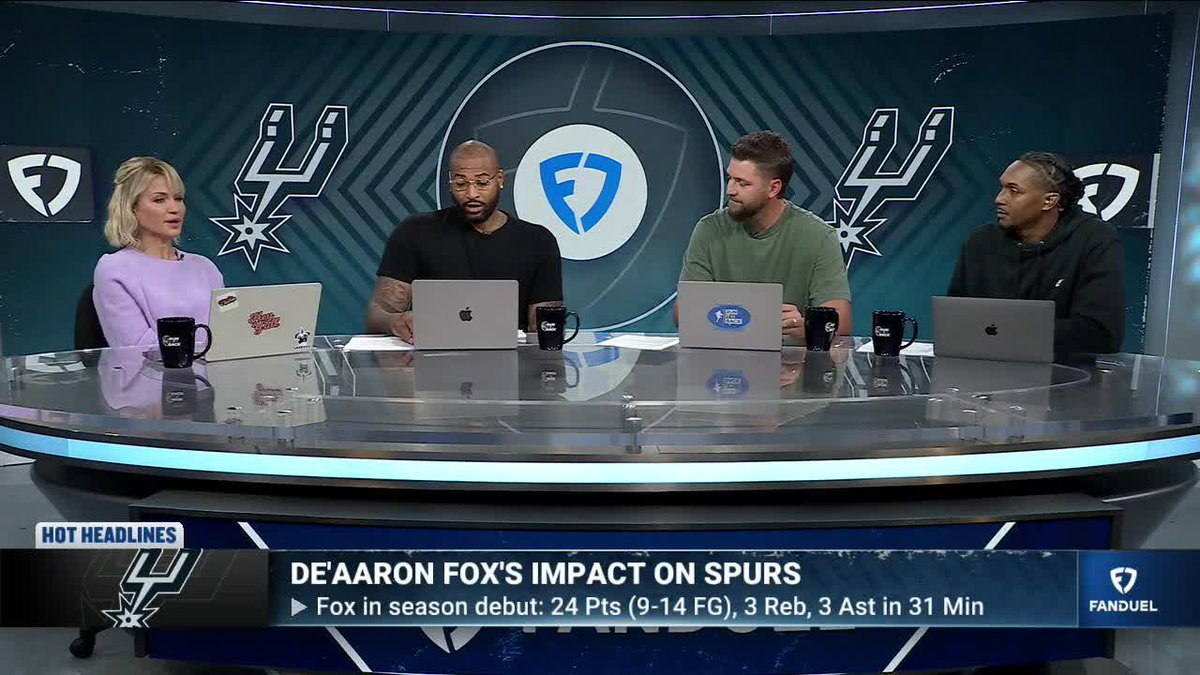 Boogie Cousins thinks the Spurs are in a "perfect situation" 💯 "When I watched De'Aaron Fox join this team, I saw a calm veteran presence... he's gonna make big shots and big plays in the moments that need it." Michelle Beadle | DeMarcus Cousins | Chandler Parsons | Lou Williams