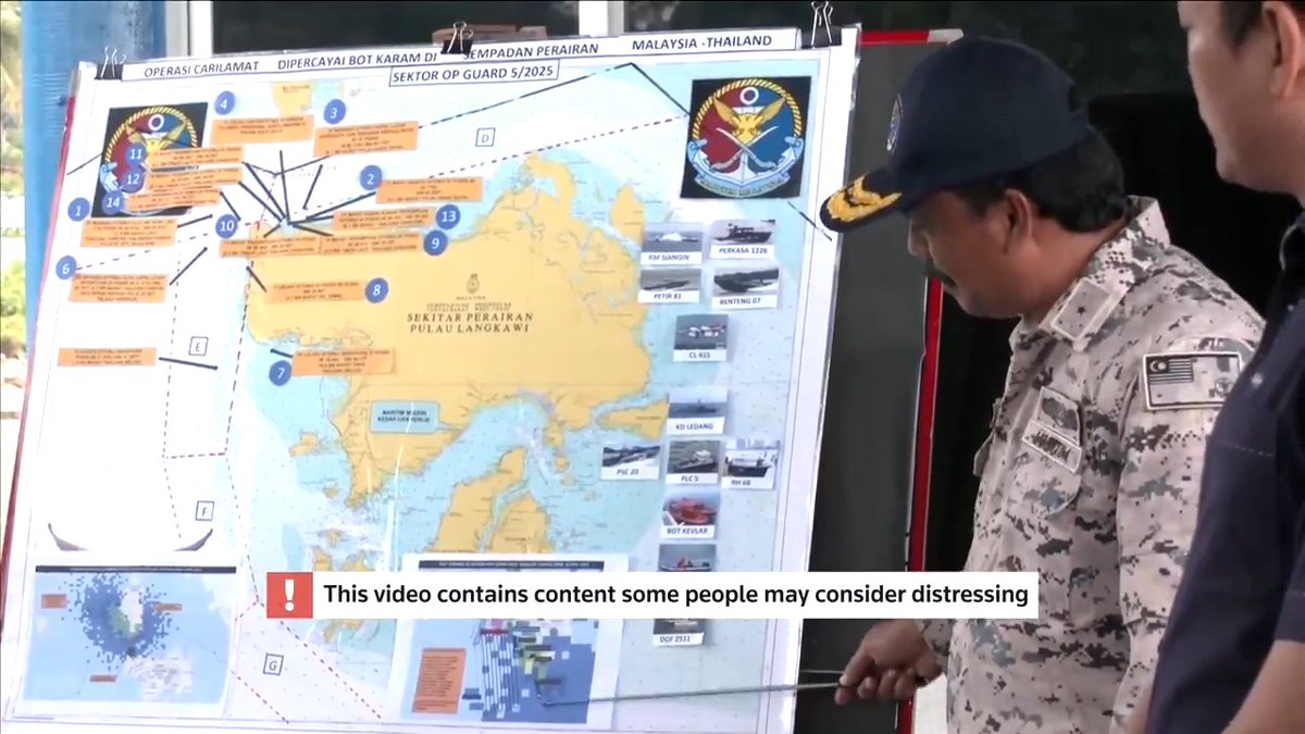Malaysian maritime patrols search for missing members of Myanmar's persecuted Rohingya minority after a boat carrying them capsizes near the Thai border