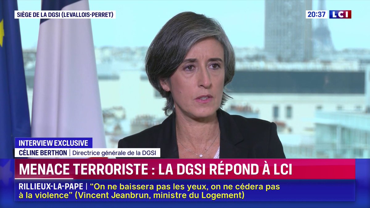 ๐ด Menace terroriste : deux patrons de la DGSI rรฉpondent sur LCI "Nous considรฉrons avoir un risque รฉlevรฉ en matiรจre de menace terroriste. (...) Depuis janvier 2025, nous avons dรฉjouรฉ six projets d'attentat" : Cรฉline Berthon โก๏ธ Darius Rochebin