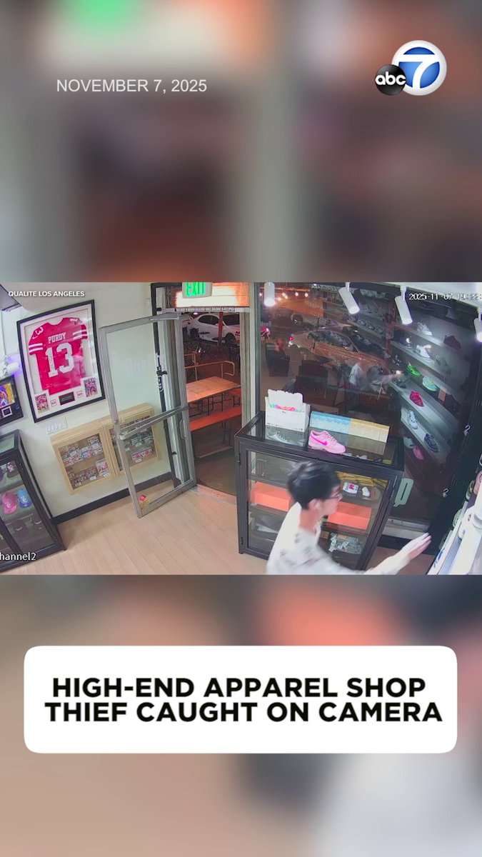 A thief played himself off as a browsing customer and walked out with thousands of dollars in goods at a Glendale store. Now, the owner of Qualité Los Angeles is sharing the video of the crime with Eyewitness News.