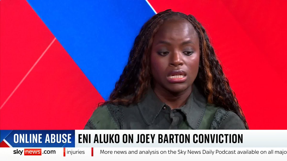"There's an invisibility to (online abuse) that feels very uncomfortable" Ex England footballer Eni Aluko tells Jonathan Samuels about the abuse she suffered from Joey Barton, who was found guilty of posting offensive messages about her online 📱