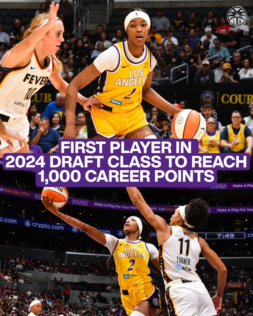 Rickea became the first player from the 2024 WNBA Draft Class to reach 1,000 career points on August 29th against the Indiana Fever. #WNBAMilestonesWeek