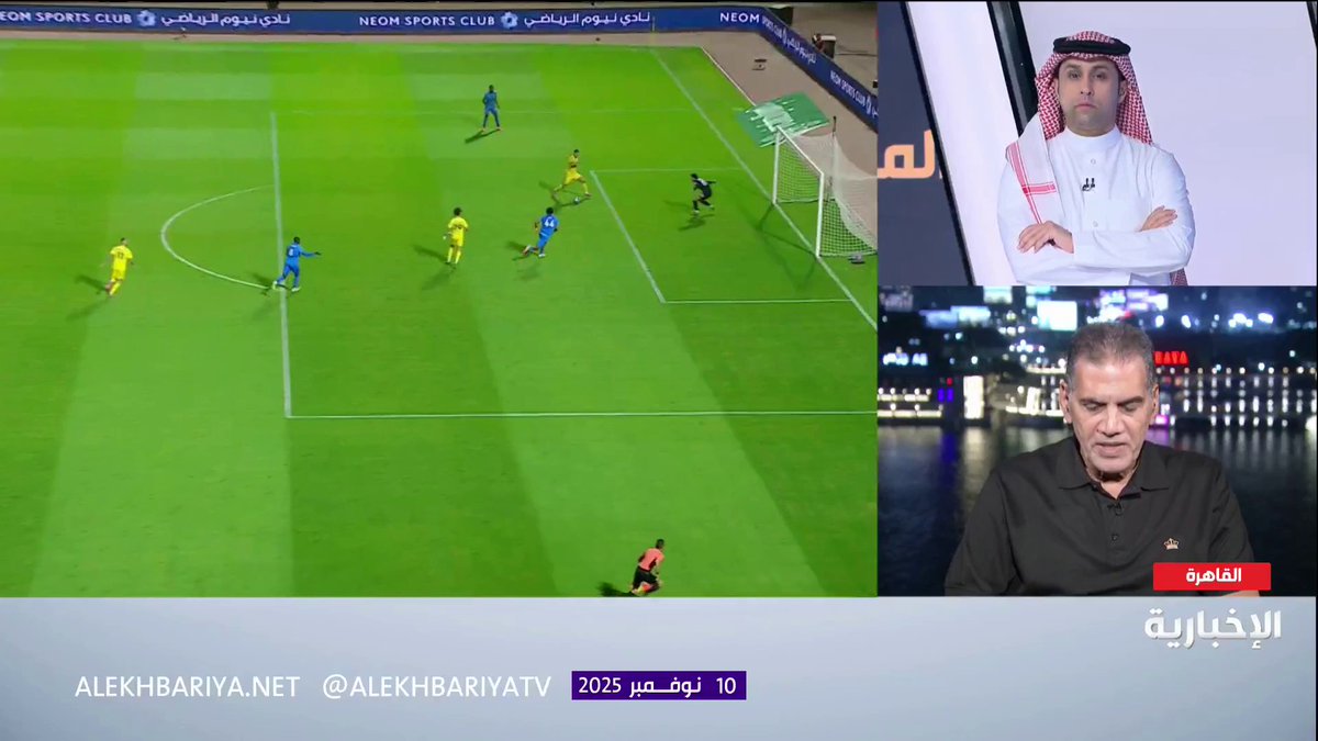 جمال الغندور لـ #المنتصف: في مواجهة نيوم، النصر تحصل على ركلة جزاء صحيحة وطرد مدافع نيوم صحيح