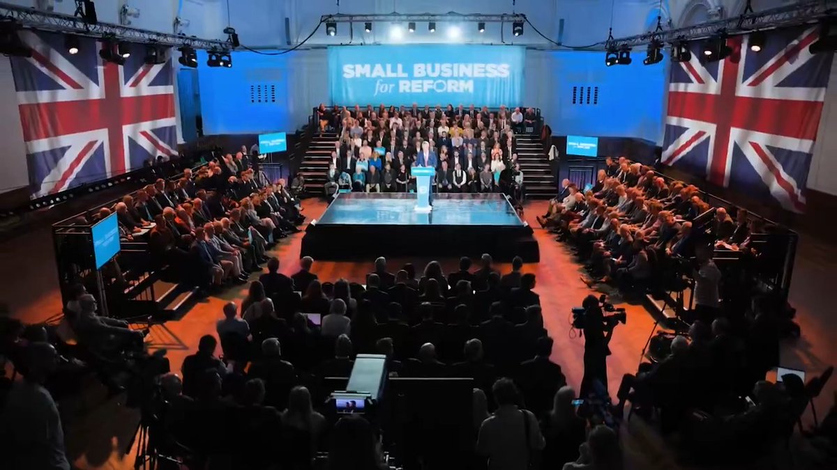 Step inside as 300 small business owners joined Nigel Farage MP to launch Small Business for Reform. ✅ 👀