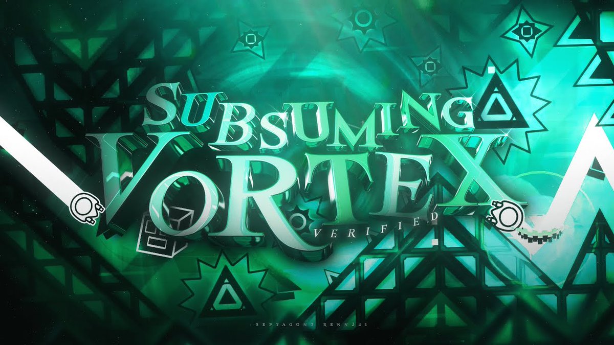 Top player CURSED has just verified 'Subsuming Vortex', the former Top 1 on the Impossible Level List, after more than 85,000 attempts and over 8 months of work! 🏆