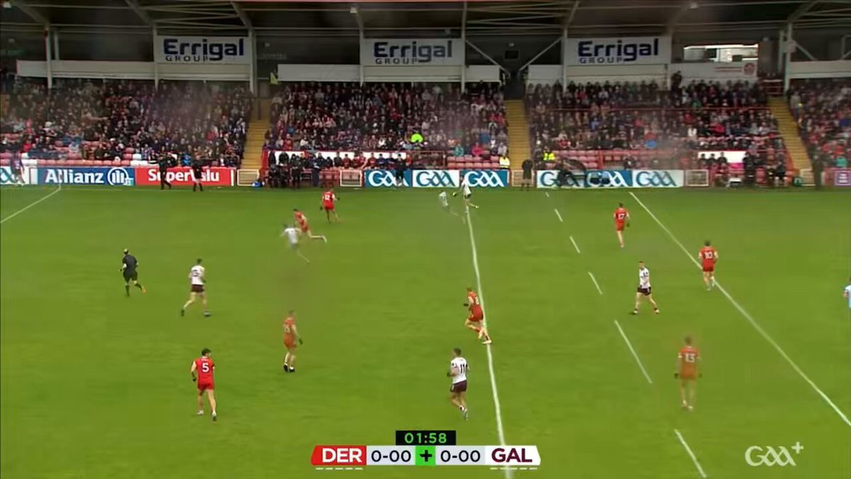 🔥 Game of the year 8 minutes of the drawn group stage epic between Derry and Galway. It was so much more than just high scoring. The high pressing, the atmosphere, the goals, the excitement and the general chaos. Better than Derry v Down in ‘94? 🤔