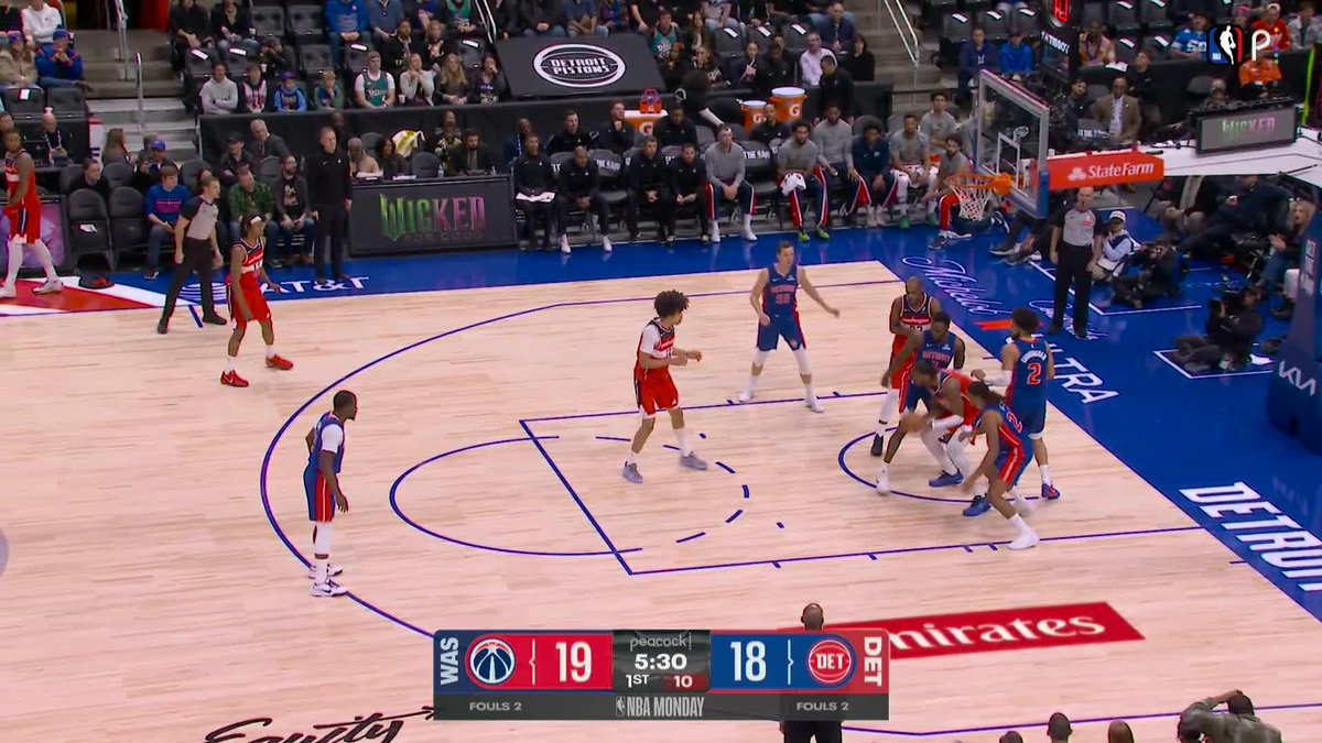 THE SPIN. THE SHOT FAKE. THE AND-1! Cade Cunningham pulled out ALL THE MOVES for the fastbreak finish. 📺 Peacock