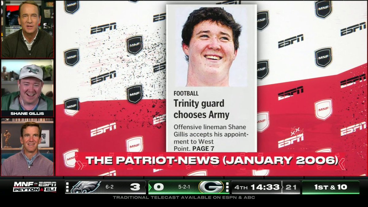 Peyton & Eli really pulled out Shane Gillis' 0⭐️ high school recruiting profile 😂