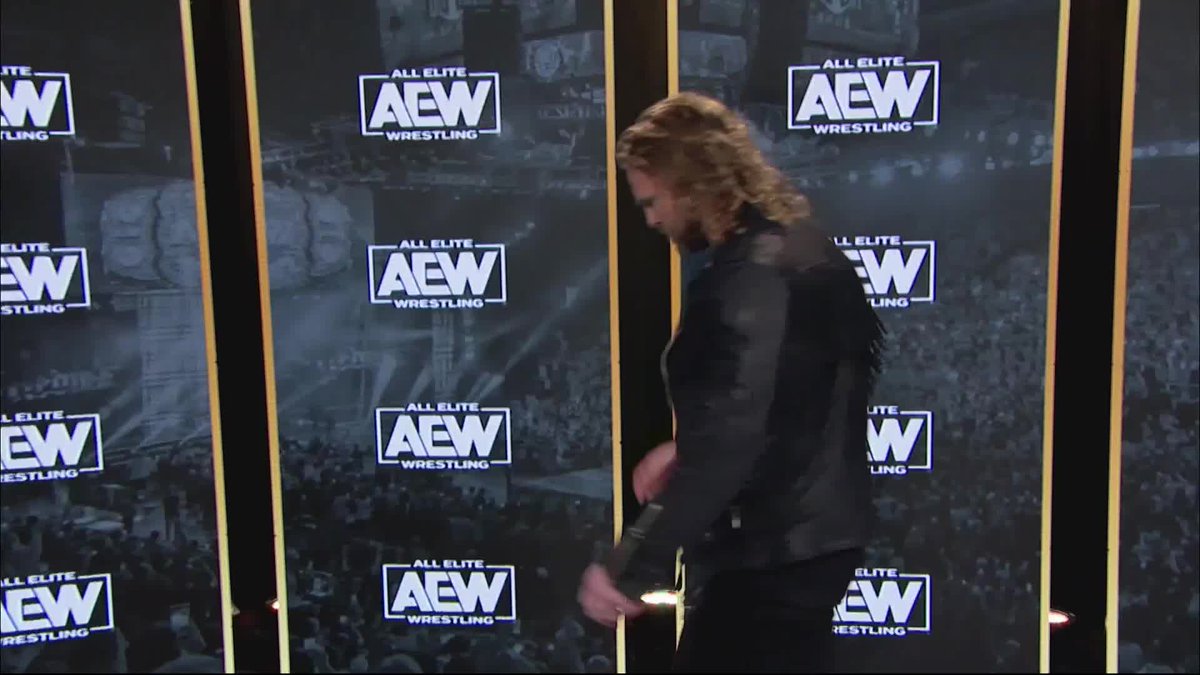 “I take you to the bottom, to the abyss. Every November, I'll walk with my son hand-in-hand. We pay you a visit &amp; I'll watch him PISS on your grave.” 2 years ago today, Hangman Page cut this excellent promo on Swerve Strickland challenging him to a TDM!