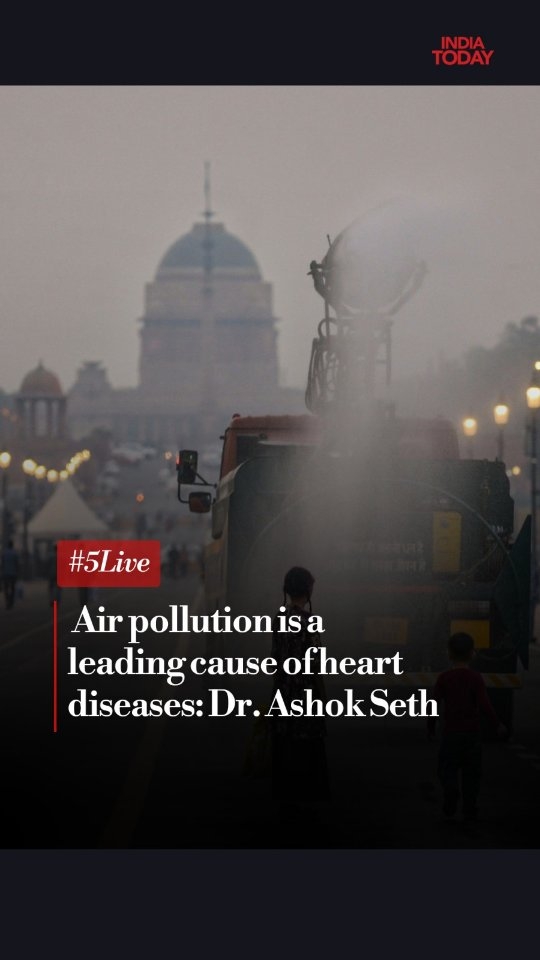 Dr. Ashok Seth Chairman of Fortis Escorts Heart Institute & Fortis Healthcare Medical Council talks about how air pollution has become a major cause of heart attacks and heart disease, highlighting the severe health risks posed by today’s toxic air. #5Live #AirPollution #HeartAttacks #ITreels | Sonal Mehrotra Kapoor