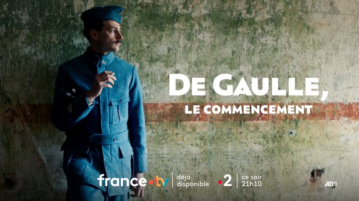 L'histoire du jeune soldat Charles de Gaulle dans la Grande Guerre. À l'occasion des commémorations du 11 novembre, découvrez la fiction documentaire inédite "De Gaulle, le commencement" ce soir sur France 2 et dès maintenant sur notre plateforme 👉