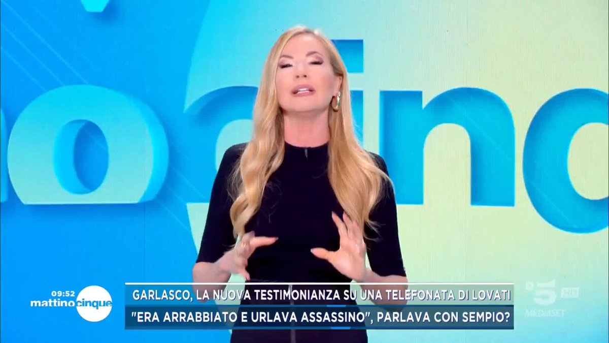 Nuova testimonianza in esclusiva a #Mattino5 su una telefonata di Lovati: "urlava assassino al telefono, ho pensato a Sempio" #Mattino5