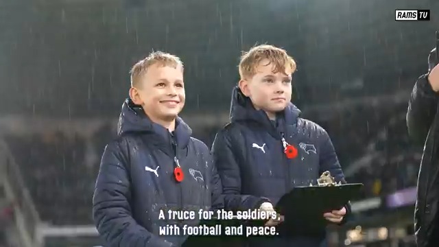 Players from Derby County Academy's Under-12s produced a special poem to mark Remembrance Day for 2025. ✍️ Written as part of the Premier League’s Christmas Truce Project, two U12 players read out the poem at Pride Park Stadium as part of the club’s Remembrance fixture against Hull City last Tuesday. 🖤
