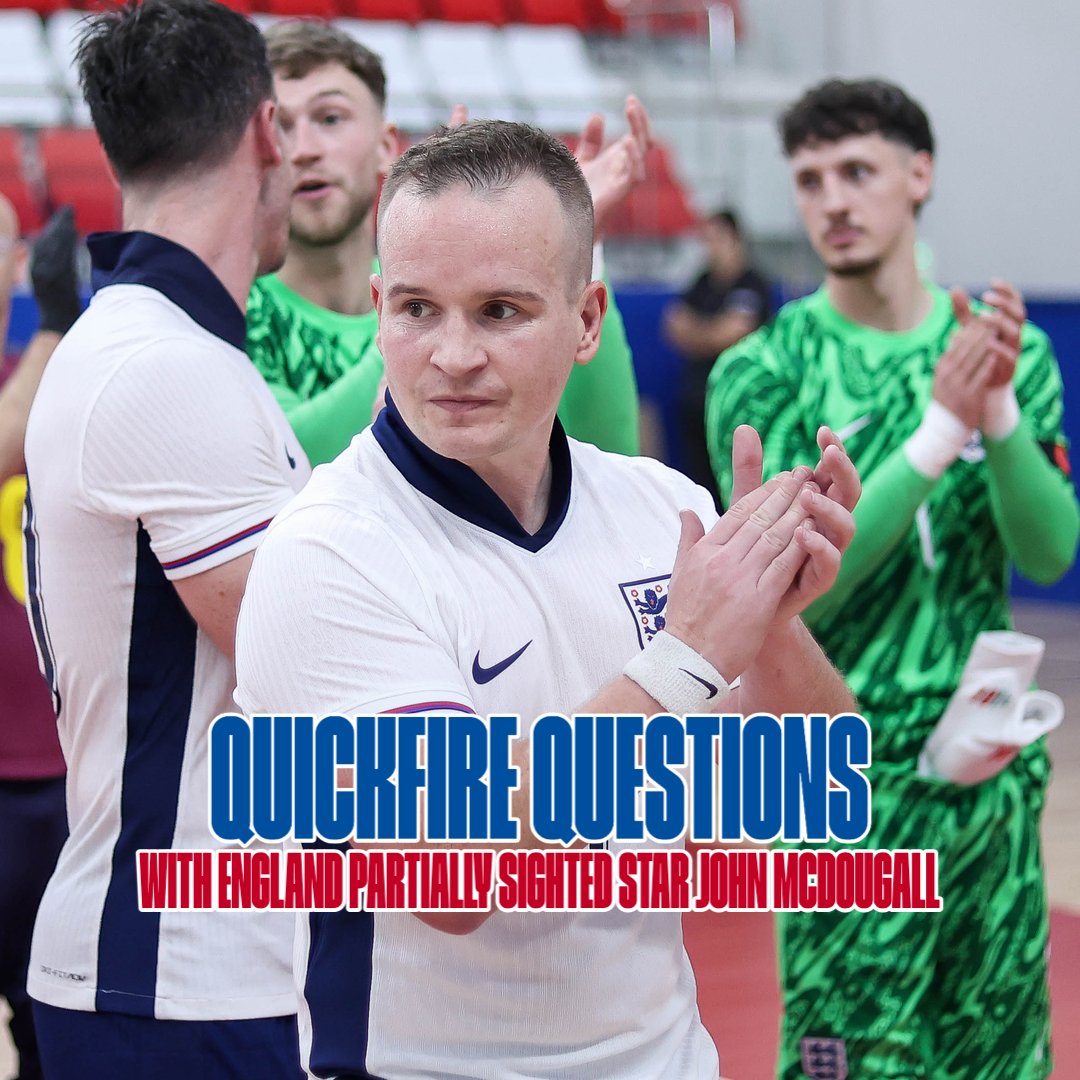 Hat-trick hero or last-minute winner? 🤔 Quickfire questions with England Partially Sighted star John McDougall ⚡️