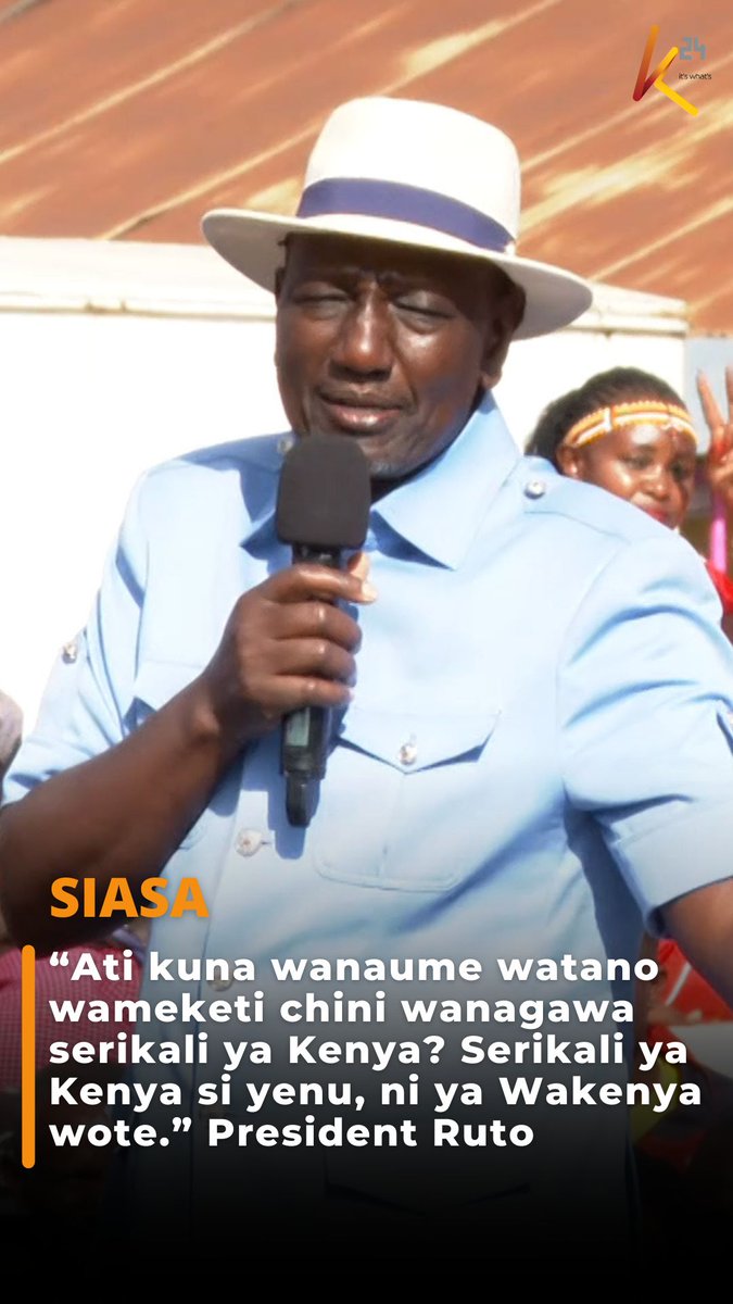 “Ati kuna wanaume watano wameketi chini wanagawa serikali ya Kenya? Serikali ya Kenya si yenu, ni ya Wakenya wote.” President Ruto