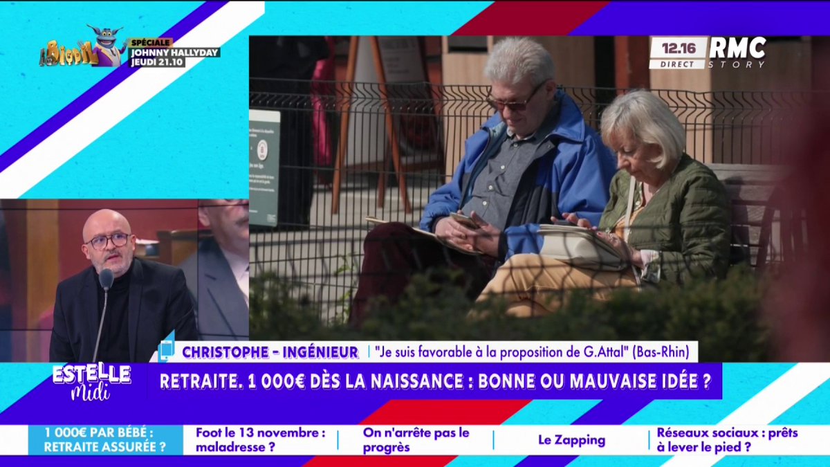 💶 Retraite : 1 000€ dès la naissance 📞 Christophe : "Excellente idée ! 1 000€ versés à la naissance, 15€/mois chaque année pendant 70 ans et on est à 60 000€ ! Maisons de retraite à 2 500€/mois, ça vous assure de pouvoir financer la maison de retraite 2 ans !" #EstelleMidi
