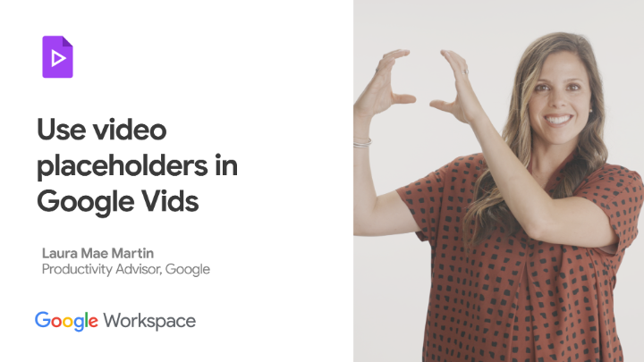 Editing a video project but don’t have all your footage yet? No problem. Use video placeholders to add media or recordings to a scene in Google Vids. Get started today at