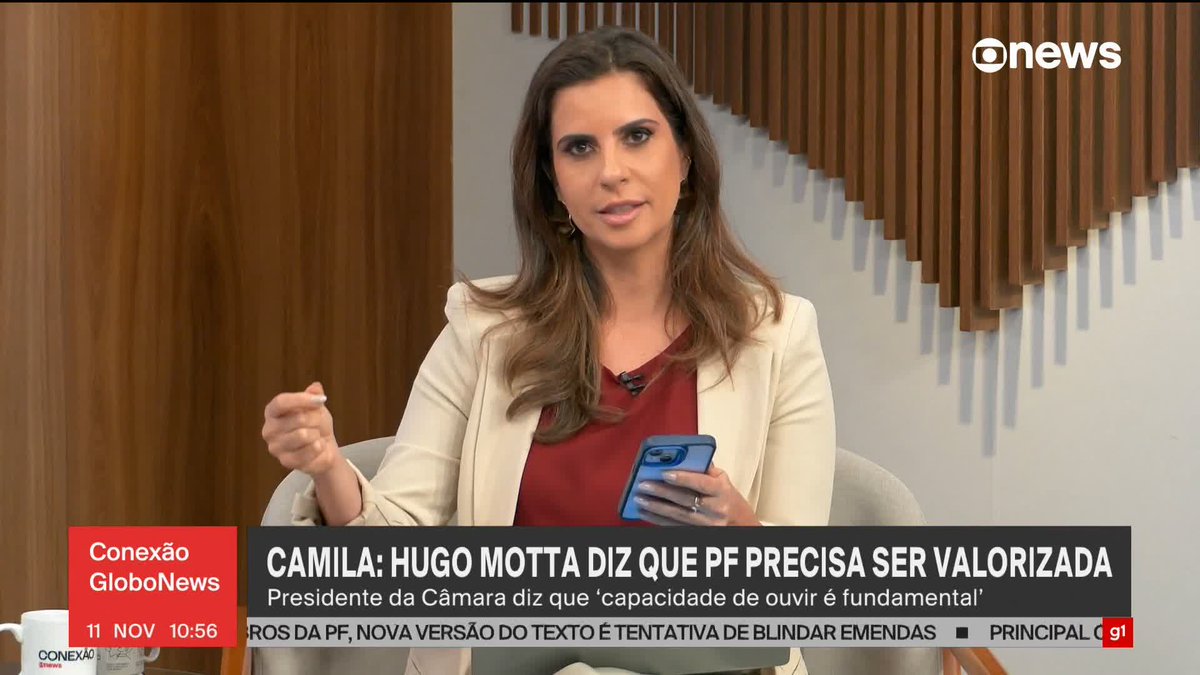 A Camila Bomfim, Hugo Motta disse que a PF precisa ser fortalecida e valorizada. O presidente da Câmara também reconheceu o trabalho do deputado Derrite, indicado relator do projeto antifacção pelo próprio Motta. #ConexãoGloboNews ➡ Assista à #GloboNews: