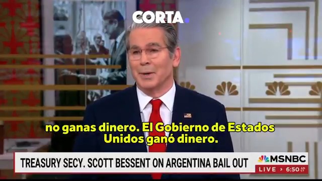 "Estados Unidos ganó dinero por el swap con Argentina" Scott Bessent aseguró que el Gobierno argentino "retiró una pequeña cantidad" de la línea de crédito, afirmó que "es un muy buen negocio para los estadounidenses" y señaló que previnieron "que vuelva una agenda peronista".