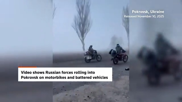 Ukraine's military said about 300 Russian soldiers were inside the embattled town of Pokrovsk, and that Moscow had intensified efforts to get more troops in over the past few days, using dense fog for cover