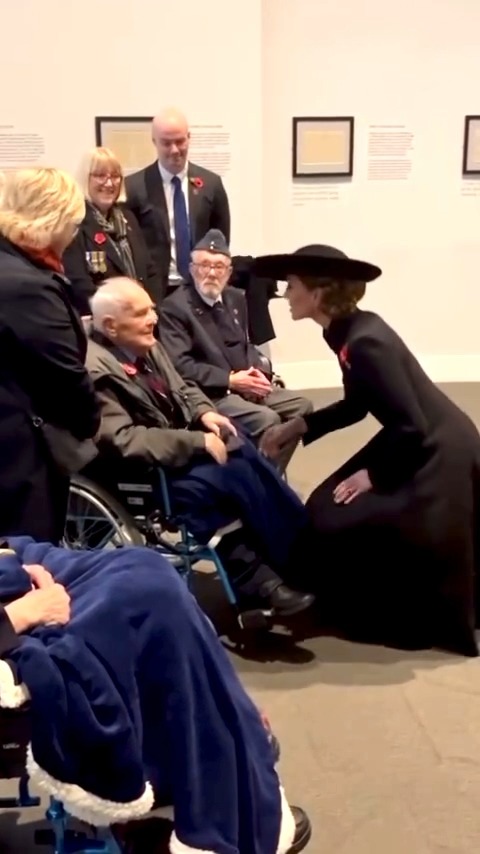 This is what real royals look like when talking to veterans. It is about the veterans and not about themselves.