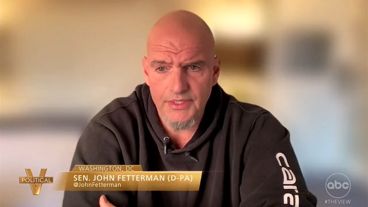 When asked if he believes Senate Minority Leader Chuck Schumer is the right leader for the Democratic Party, Sen. John Fetterman tells 'The View': "That's not really my concern right now."