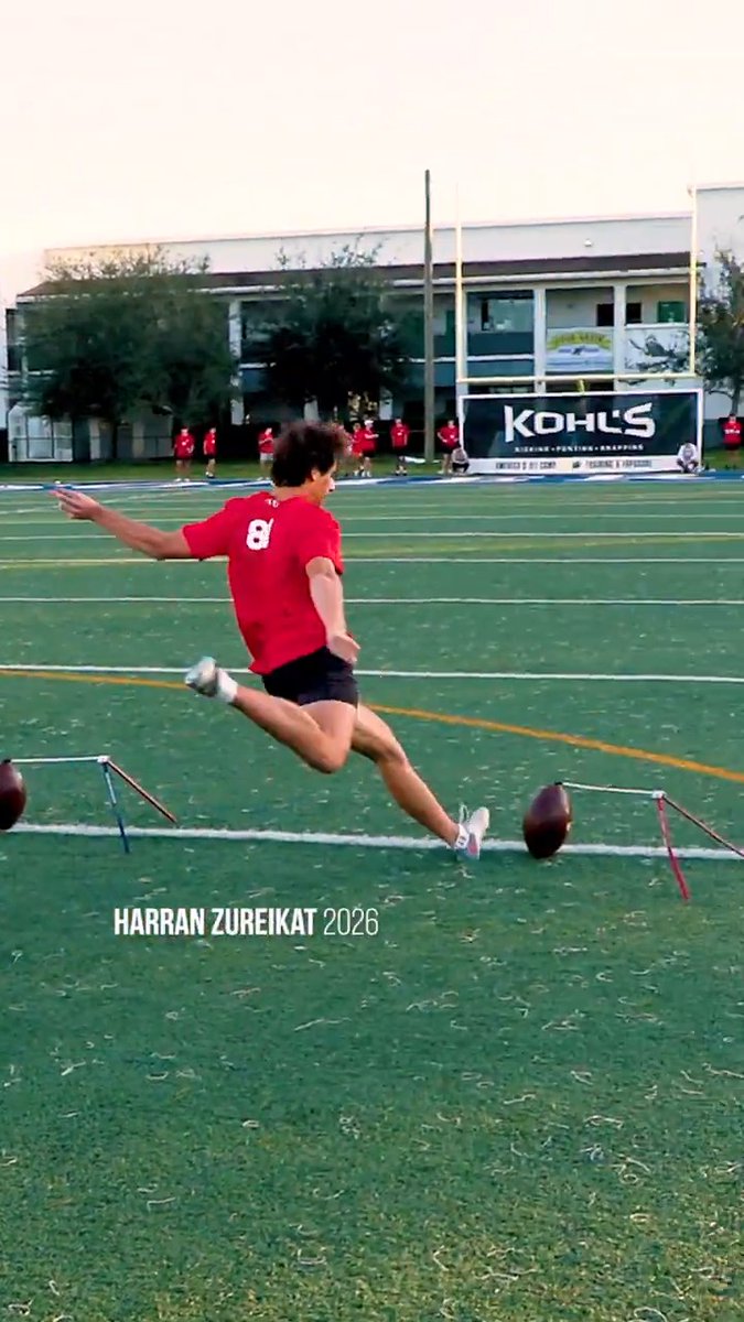 Last year at the Kohl's National Underclassman Challenge, the Kohl's No.1 ranked kicker and now Georgia commit Harran Zureikat looked GOOD out to 65 yards. #KohlsUCC