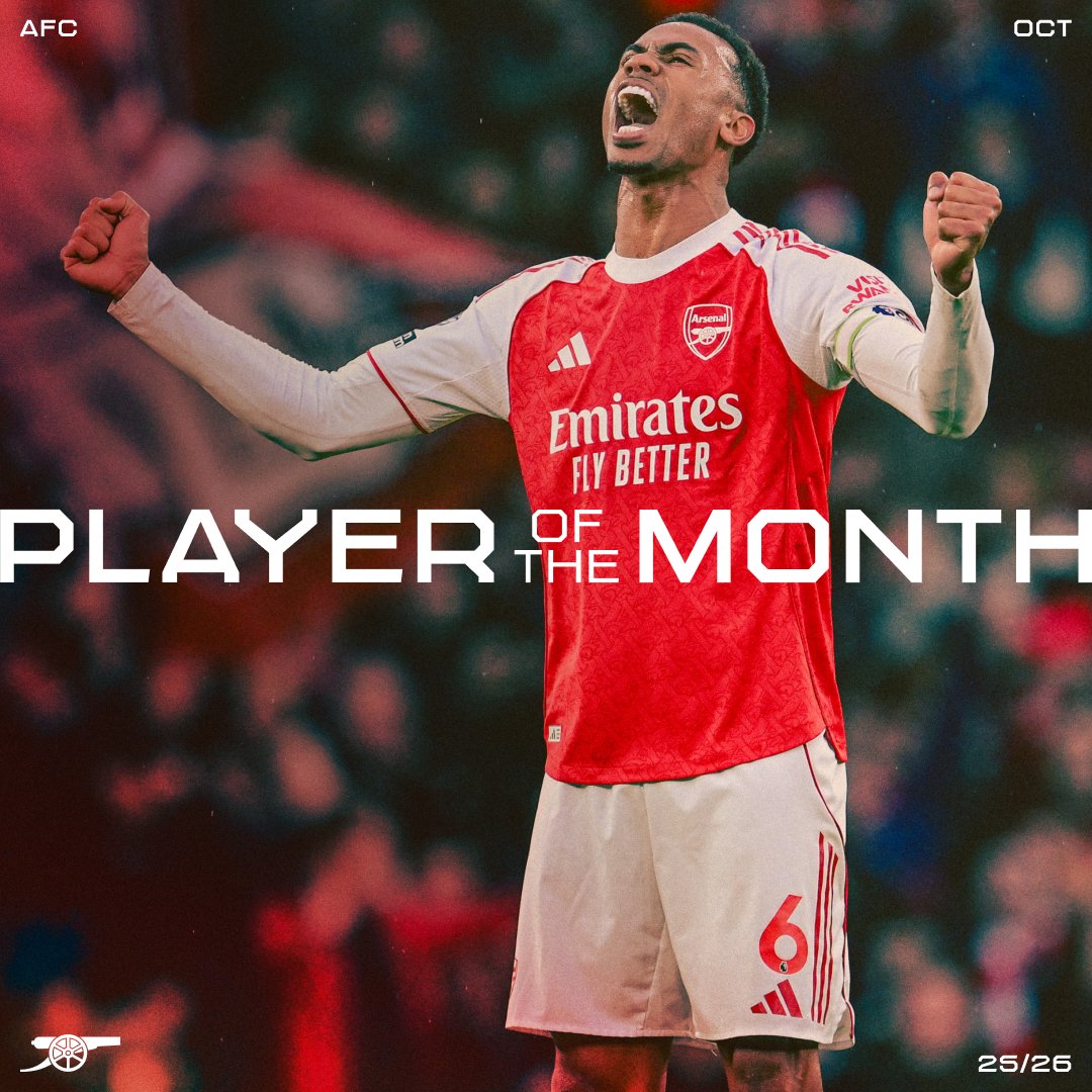 He’s inevitable 🇧🇷 Your Player of the Month for October is… Gabriel 🥇