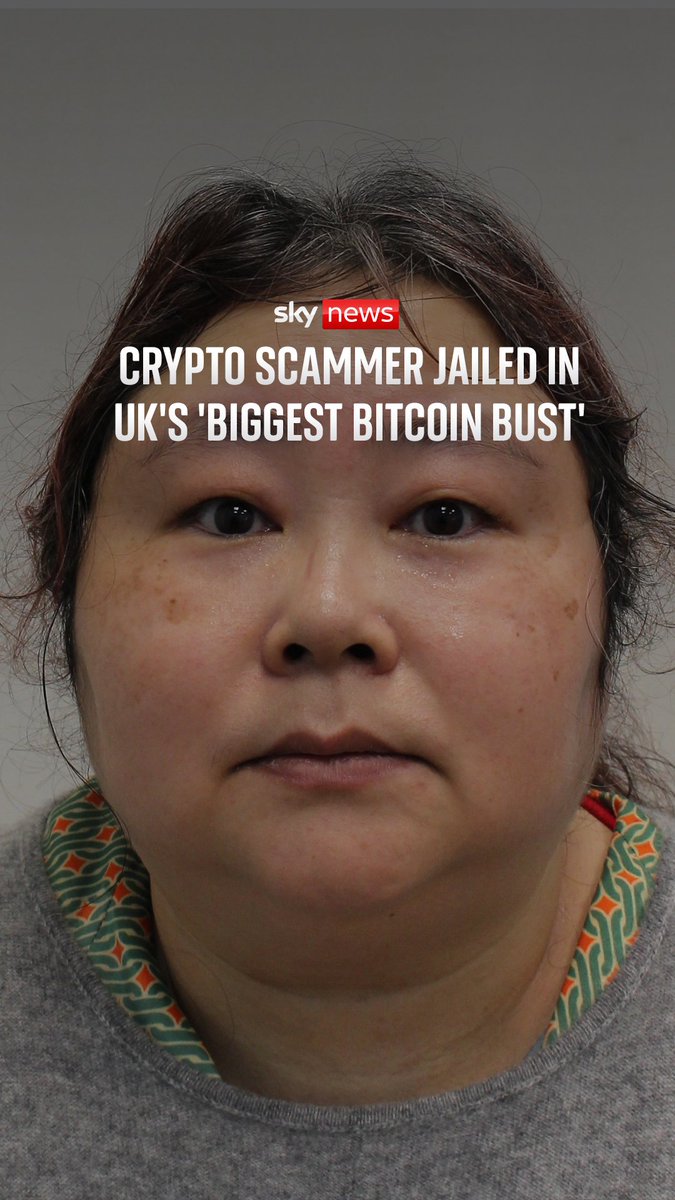 A woman who called herself the "Goddess of Wealth" and was caught with £5bn in Bitcoin in the UK's highest ever value money laundering investigation, has been jailed after nearly five years on the run. Full story: