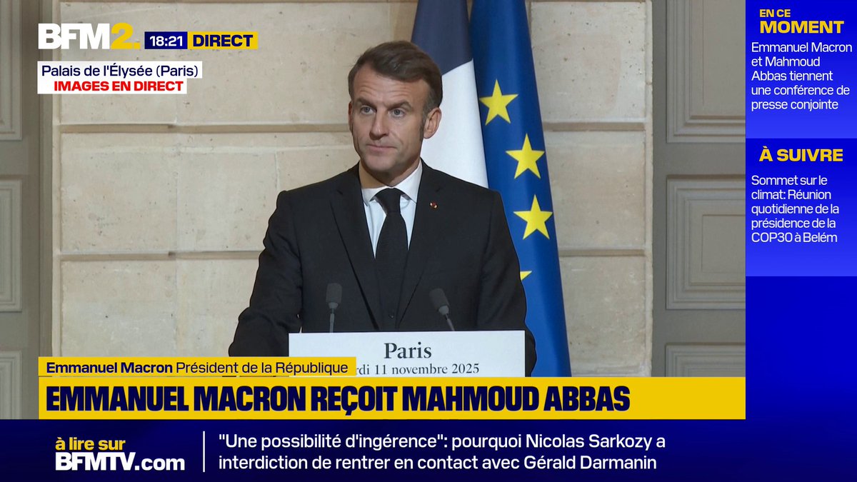 Cisjordanie: pour Emmanuel Macron, des projets d'annexion par Israël constitueraient "une ligne rouge" à laquelle l'UE réagirait "fortement" #BFM2