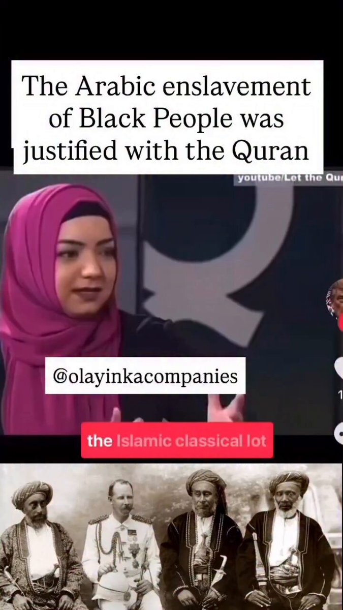 During the Arab slave trade that took place in Africa, the Quran was used to justify slavery.