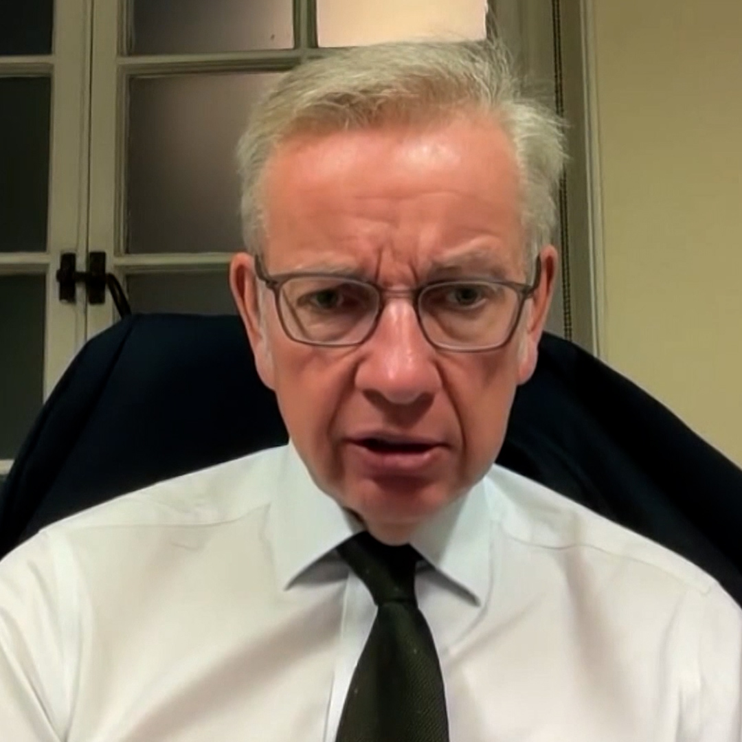 'It's a preposterous act by President Trump.' Michael Gove tells Andrew Marr that it's the 'government's responsibility' to protect the BBC.
