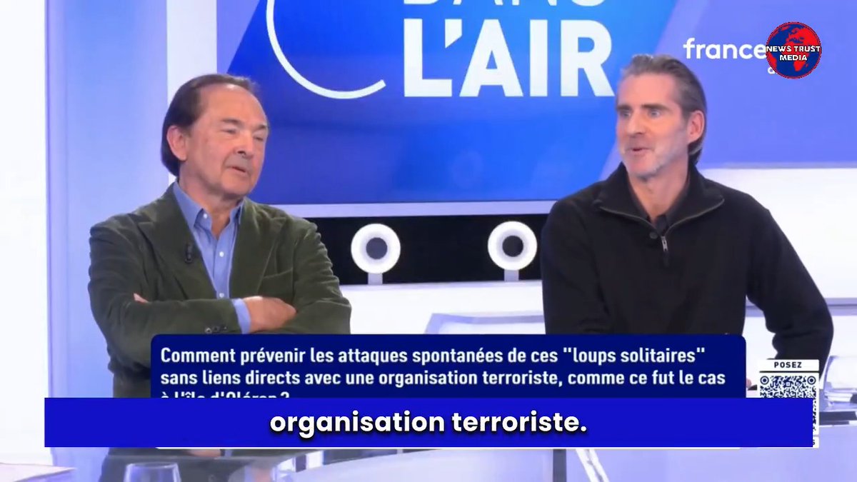 Séquence d'Islamophobie décomplexée sur C dans l'air: Soren Seelow : "Oui, mais Allah n'est pas le dirigeant d'une organisation terroriste." Gilles Kepel rigolard : "Ça, faut encore le prouver." La remarque de Gilles Kepel insinue que l'Islam est une entreprise terroriste, rien de moins.
